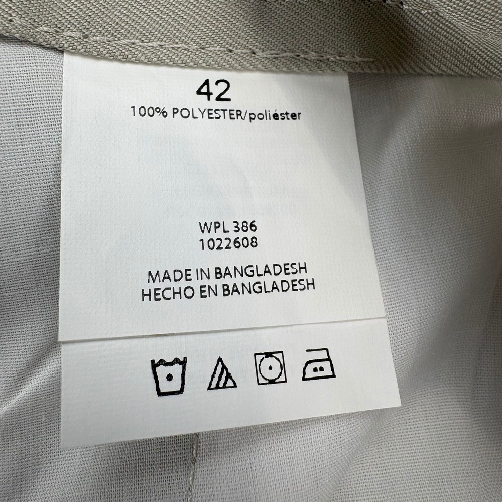 Haggar Dress Shorts Mens 42 Tan Pleated Cool 18 Quick Dry UPF 50 Performance NWT - Picture 3 of 8